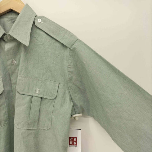 ユーエスアーミー U.S. ARMY 90S AG-415 襟芯 デカ襟 フラップポケット エポレット L/S シャツ 96年製 メンズ 15 1/2