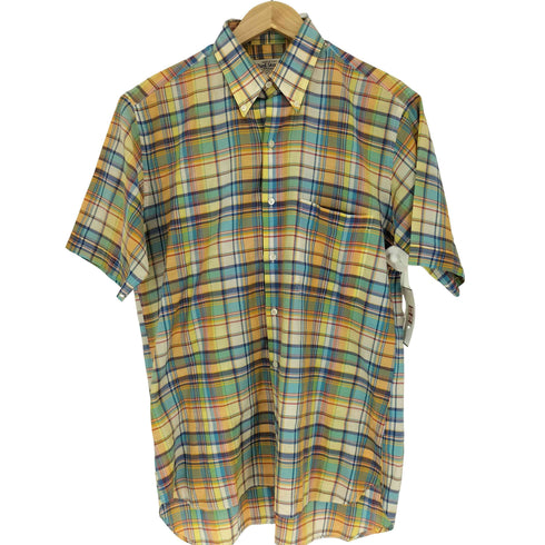 ポールスチュアート Paul Stuart イタリア製 マドラスチェック マルチカラー B.D S/S シャツ メンズ COL