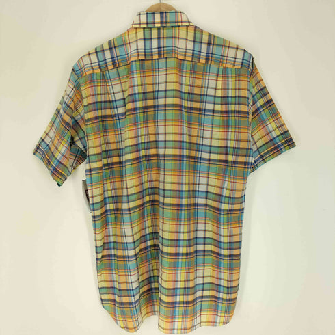 ポールスチュアート Paul Stuart イタリア製 マドラスチェック マルチカラー B.D S/S シャツ メンズ COL