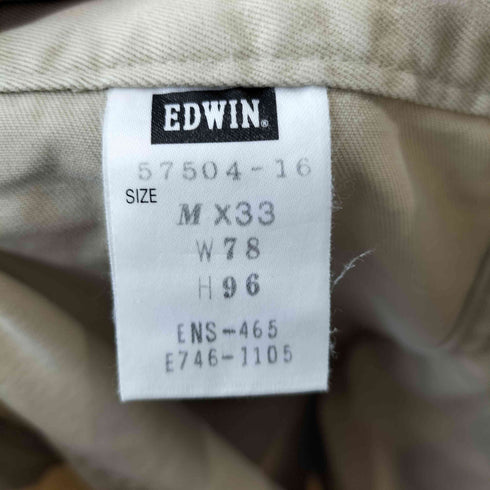 エドウィン EDWIN CHINOS AND KHAKIS RELAXED FIT カーゴパンツ メンズ JPN:M