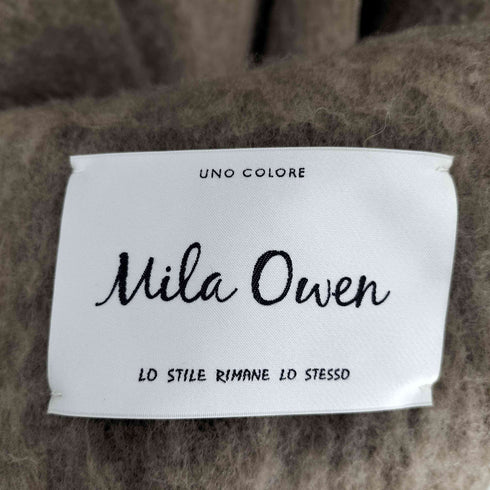 ミラオーウェン Mila Owen 21AW ツイスト フリンジ ケープ マフラー レディース ONE SIZE