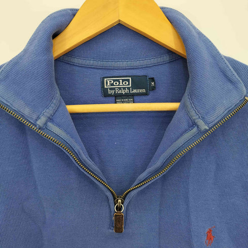 ポロバイラルフローレン Polo by RALPH LAUREN 香港製 コットン ポニー刺繍 ハーフジップカットソー メンズ import:M