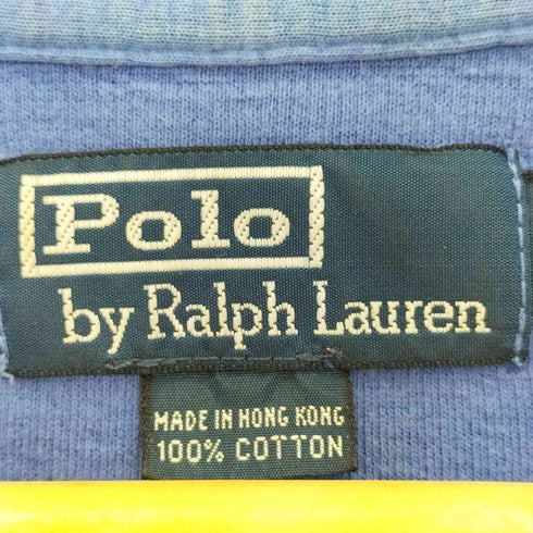 ポロバイラルフローレン Polo by RALPH LAUREN 香港製 コットン ポニー刺繍 ハーフジップカットソー メンズ import:M