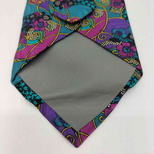 ジャンニヴェルサーチ GIANNI VERSACE フラワープリント シルク ネクタイ メンズ