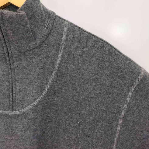 ヨウジヤマモトダーバン アール Yohji Yamamoto DURBAN A.A.R ステッチ ハーフジップ ウールニット メンズ JPN:L