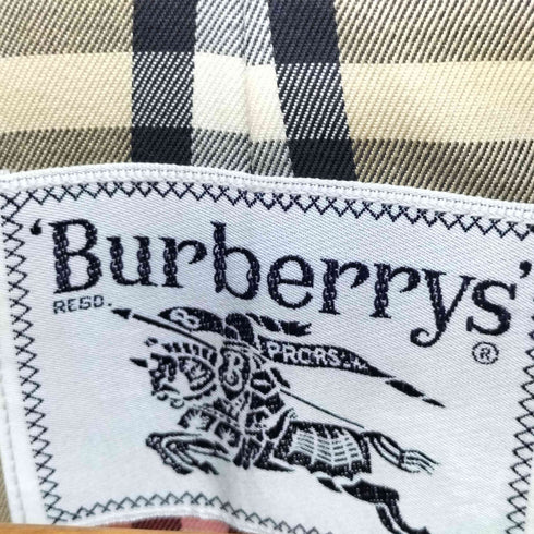 バーバリーズ BURBERRYS 90S 白タグ 裏地ノバチェック ステンカラーコート レディース import:M
