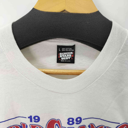 スクリーンスターズ SCREEN STARS 80s USA製 BAD BOYS NBA 1989 優勝Tシャツ 人物プリント シングルステッチ メンズ import:L