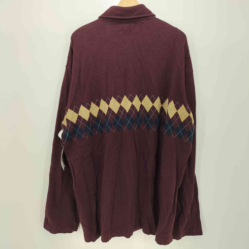 トミーヒルフィガー TOMMY HILFIGER アーガイル柄 L/Sポロシャツ メンズ import:XXL
