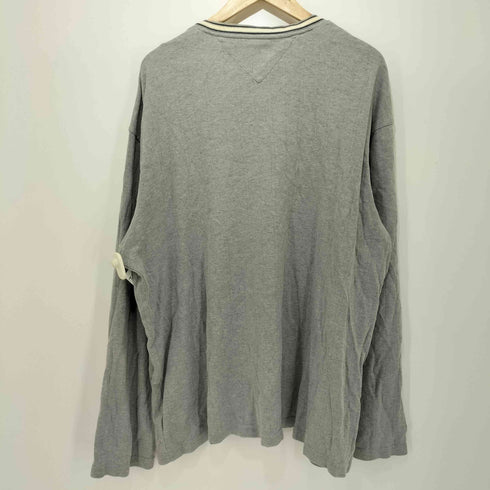 トミーヒルフィガー TOMMY HILFIGER ロゴ刺繍 Vネックカットソー メンズ import:XL