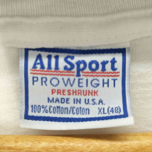 ALL SPORT PROWEIGHT 90s USA製 シングルステッチ プリントS/S Tシャツ メンズ JPN:L