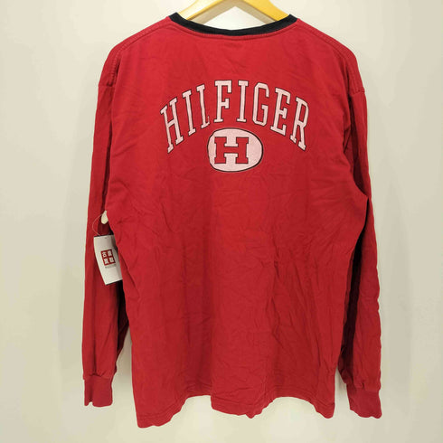 トミーヒルフィガー TOMMY HILFIGER 両面プリント Vネックカットソー メンズ import:M