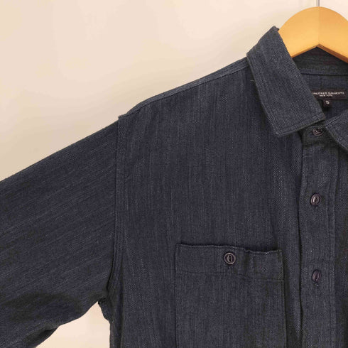 エンジニアードガーメンツ Engineered Garments USA製 フラップポケット 猫目ボタン コットン レギュラーカラー シャツ メンズ import:S