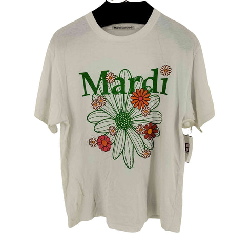 マルディメクルディ Mardi Mercredi フロントロゴプリントクルーネックTシャツ レディース FREE