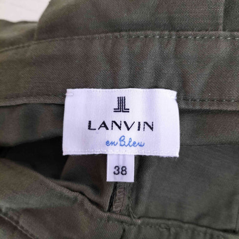 ランバンオンブルー LANVIN en Bleu フリルウエスト テーパードパンツ レディース 38