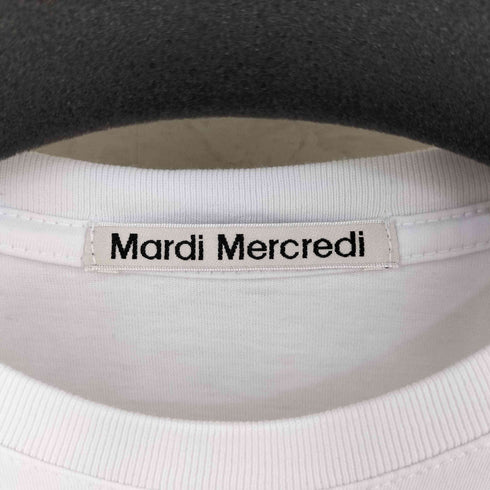 マルディメクルディ Mardi Mercredi フロントロゴプリントクルーネックTシャツ レディース FREE