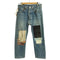 リーバイス Levis 90S 96年4月製 USA製 ボタン裏524 刻印 501 リメイク パッチワーク ストレートデニムパンツ メンズ W32L32