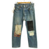 リーバイス Levis 90S 96年4月製 USA製 ボタン裏524 刻印 501 リメイク パッチワーク ストレートデニムパンツ メンズ W32L32