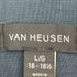 ヴァンヒューゼン VAN HEUSEN レーヨンポリ シャドーストライプ 半袖シャツ メンズ L
