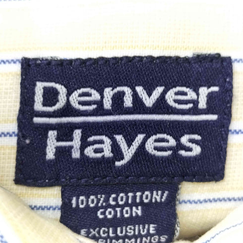 Denver Hayes ストライプ ボタンダウンシャツ 半袖 メンズ M