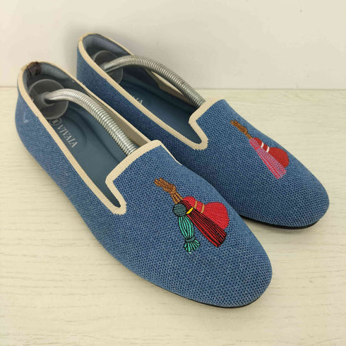 VIVAIA Audrey ラウンドトゥ タッセル刺繍 ローファー レディース 40.5