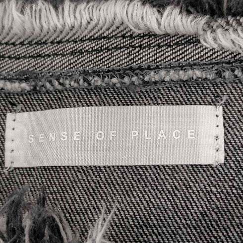 センスオブプレイス SENSE OF PLACE デニムフリンジベスト メンズ import:L