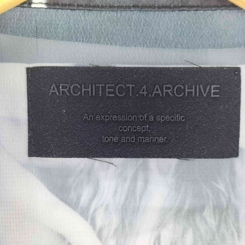 エーフォーエー Architect 4. Archive PHOTO ORGANDY SSH. 総柄 開襟 半袖シャツ メンズ JPN:M