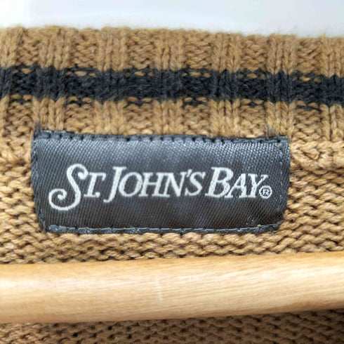 セントジョンズベイ STJOHNS BAY 畦編みL/Sクルーネックリブニット メンズ import:XL