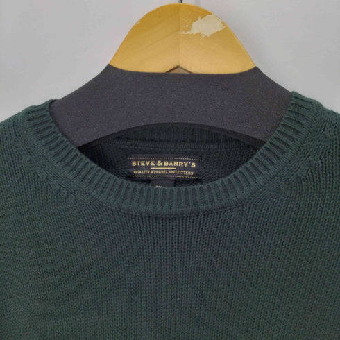 スティーブ バリース STEVE & BARRYS 畦編みL/Sクルーネックリブニット メンズ import:M