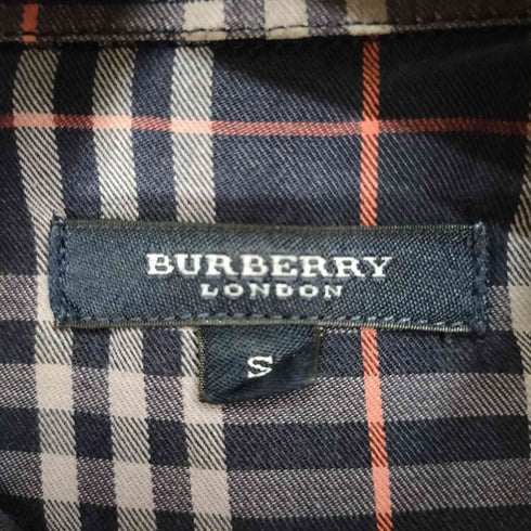 バーバリーロンドン BURBERRY LONDON ホースロゴ刺繍 ワンポケットBD L/Sチェックシャツ メンズ import:S