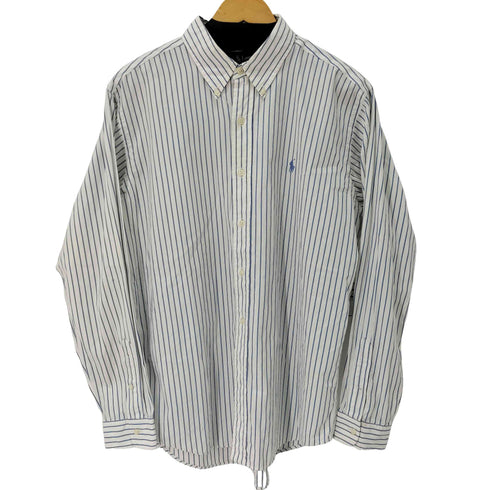 ラルフローレン RALPH LAUREN CUSTOM FIT スモールポニー刺繍 BD L/Sストライプシャツ メンズ 43-86