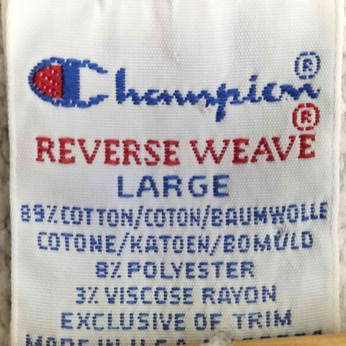 チャンピオン Champion 90S USA製 REVERSE WEAVE 2段 カレッジプリント スウェット メンズ import:L