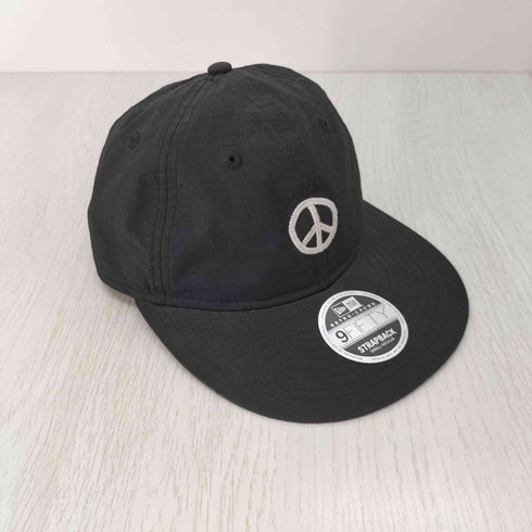 ニューエラ NEW ERA 9FIFTY SNAP BACK ピースロゴ刺繍 ナイロン混キャップ メンズ SMALL/MEDIUM