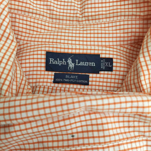 ポロラルフローレン POLO RALPH LAUREN BLAKE ポニー刺繍 ギンガムチェック ボタンダウンシャツ メンズ import:XL