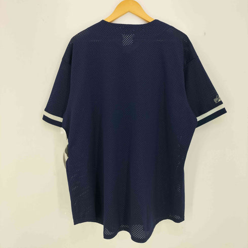マジェスティック MAJESTIC 90-00S USAS製 チームロゴ刺繍 メッシュ ベースボールシャツ メンズ import:XL