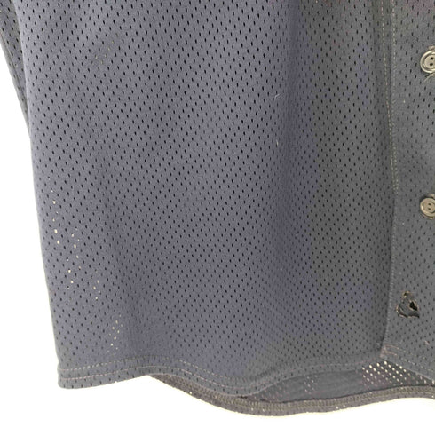 マジェスティック MAJESTIC 90-00S USAS製 チームロゴ刺繍 メッシュ ベースボールシャツ メンズ import:XL