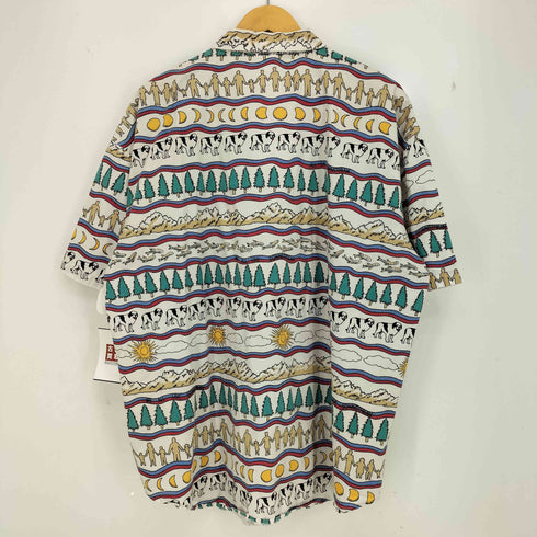 BIG DOGS 90S USA製 コットン 総柄 半袖シャツ メンズ import:XL