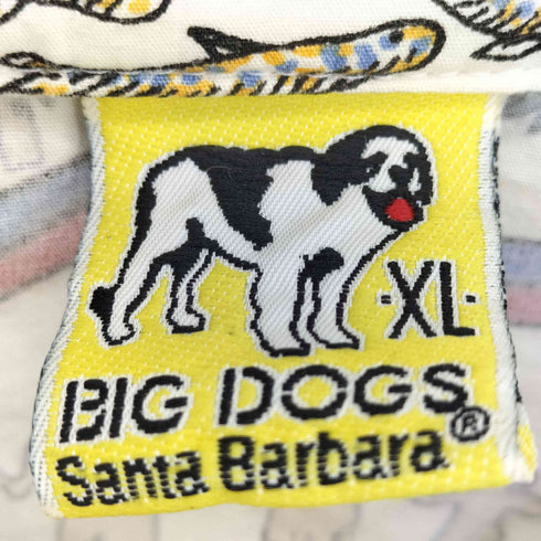 BIG DOGS 90S USA製 コットン 総柄 半袖シャツ メンズ import:XL