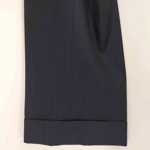 GINZA Global Style STRONG FOLD ウールシルク ストライプ 2Bテーラードジャケット&センタープレススラックス2本 セットアップ メンズ