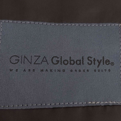 GINZA Global Style STRONG FOLD ウールシルク ストライプ 2Bテーラードジャケット&センタープレススラックス2本 セットアップ メンズ