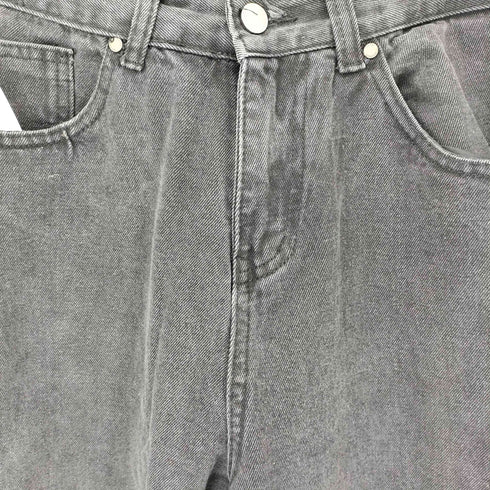 BANGOULUO ダメージ加工デニムパンツ レディース