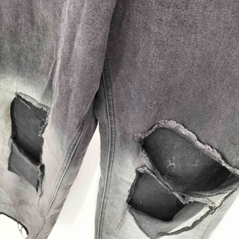 BANGOULUO ダメージ加工デニムパンツ レディース