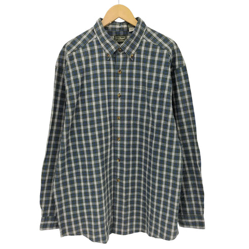 エルエルビーン L.L.Bean チェック柄 コットン ボタンダウン 長袖シャツ メンズ import:L