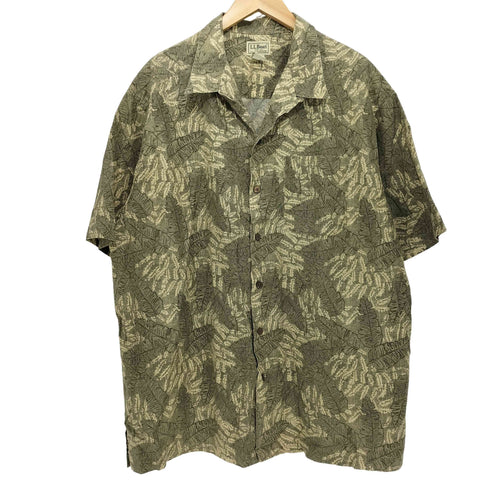 エルエルビーン L.L.Bean ボタニカル柄 オープンカラー アロハシャツ メンズ import:XL
