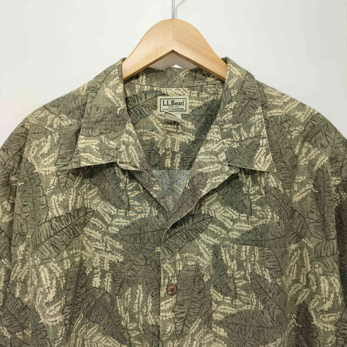 エルエルビーン L.L.Bean ボタニカル柄 オープンカラー アロハシャツ メンズ import:XL