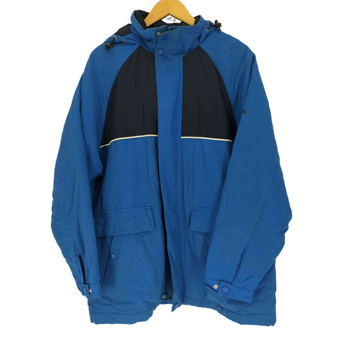 チャップス CHAPS 袖ロゴ 裏地フリース ダブルジップ フーデット スタンドネック ジャケット メンズ import:M