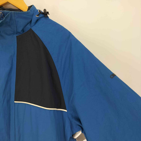 チャップス CHAPS 袖ロゴ 裏地フリース ダブルジップ フーデット スタンドネック ジャケット メンズ import:M
