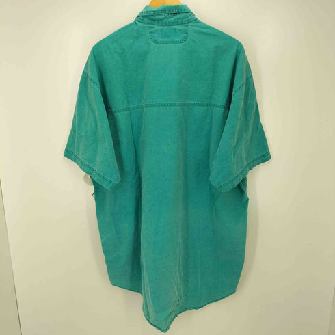 ダックヘッド Duck Head 80-90S USA製 ロゴ刺繍 ボタンダウン ワーク S/S シャツ メンズ import:XL