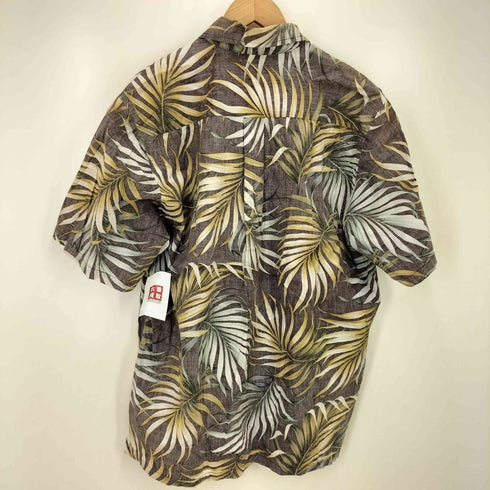 ハワイ製 ボタニカル 総柄 S/S レギュラーカラー シャツ メンズ import:L