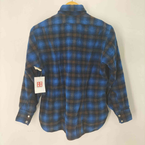 ペンドルトン PENDLETON 70S USA製 ウール混 チェックウエスタンシャツ メンズ import:L