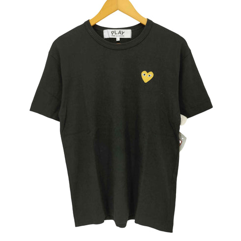 プレイコムデギャルソン PLAY COMME des GARCONS AD2022 ゴールドエンブレム ハート 刺繍 S/S クルーネック Tシャツ メンズ JPN:L